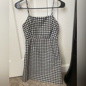 Black and White Spaghetti Strap Mini Sundress